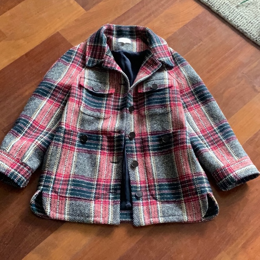 Sezane isaac coat in plaid